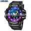 SMAEL 8049 Men Watch Sport Waterproof LED Light Alarm Clock Dual Time Display Week Auto Date Wristwatches Sports Time