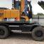 China wheel excavator 15t hydraulic mobile wheeled excavator SY155W cheap price