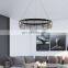 Modern Art LED Chandelier Post-modern Round Pendant Light For Living Room Design Round Glass Ceiling Hanging Lamp