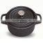TRIONFO round cast iron pre-seasoned pot