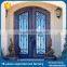 Decorative And Practical Wrought Iron Frame Doors Double Entry