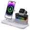 Multifunctional Desktop Charging Station Magnetic Wireless Charger Mobile Headset Watch Compatible with Clock Nightlight
