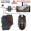 RGB Light Backlit Keyboards Mouse with Converter Adapter Set Mobile Gaming Keyboard Mouse Combos