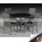 2015 pe rattan furniture glass round table garden furniture sale