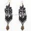 2016 new European and American trade handmade black lace earrings