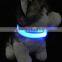 Pure Color Double Side Exposure Flat Optical Fibre Led Pet Dog Collar