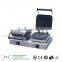 fast food restaurant design 2 plate enamel coating electric waffle baker