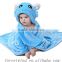 OEM and ODM kids hooded towels with cartoon hood for promotion