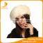 2016 ladies fashion leather and fur hat lap with five color