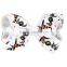 Hot-sales kids Halloween ribbon hair bows large pretty boutique Halloween hair bow for girls CB-3677