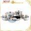 stainless steel steamer pot golden handle