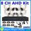 New! 8 Channel AHD CCTV System 8Pcs AHD CCTV Camera 960P Outdoor Waterproof Color Image + H.264 HDMI 8CH AHD DVR Video Recorder