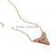 Solid Sterling Silver Micro Pave Cubic Zirconia Shark Tooth Necklace