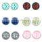 Monogram Enamel Disc Blanks Stud Earrings