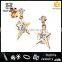 2016 Latest Design Earrings Woman Jewelry Stardust Gold Earring for Young Girls Quality Choice