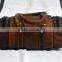 Vintage Gymnastic Duffel Bag Real Leather Messenger Shoulder Cross Body Bag Travel Luggage Bag