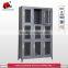 high quality KD structure metal mesh 9 doors locker with legs