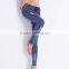Ladies Stylish Sexy Tight Jeans With Broken Holes Washing Pants Women