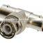 BNC male connector right angle to BNC double female adaptor
