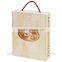 Trade assurance high quality custom wholesale wooden wine gift box for double bottles