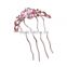 NEW Fashion Butterfly Crystal Rhinestone bride Hair Comb Clip 5 Color