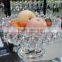 Large size personalized crystal glass fruit bowl with diamond decoration