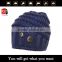 Fancy Lovely Acrylic Knit Beanie with button Knitted Beanie Hats For Girls