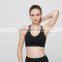 Hot Sports Bra Sexy Yoga Wear Black and Widen Net Strappy Running Yoga Sports Bra