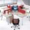 Modern style office workstation for 4 people high quality china supply
