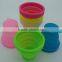 wholesale cheap affordable candy color heat resistance folding silicone cup