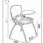 white plastic chair,student chair with writing pad