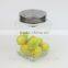 Outstanding Square Shape Glass Storage Jar with Metal Cover