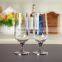 Clear handmade beer drinking glass set with metal stand