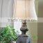 modern poly art decorative table lamp with yellow lampstand and round shade for home decor