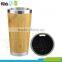 Personalized stainless steel bamboo travel mug