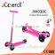 Colorful kids kick 4 wheel foldable scooter electroplated tube new scooter