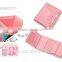 Fancy mini genuine human leather wallets with embroidery design for girls