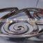 Hand Casted Aluminium Metal Fruit Dish Nut Dish Shiny Finish