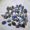 NATURAL LABRADORITE NICE FACETED CHECKERBORD AMAZING BLUE COLOR FIRE & GOOD QUALITY LOT