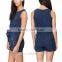 2016 OEM service casual wear plain pattern new fashion custom women jumpsuits