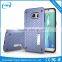 2 in 1 Heat Rediation Mesh Mobile Phone Case Kickstand Heavy Duty Back Cover for Samsung S6 Edge