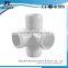 Hot Sale 3/4 inch 4 Way Tee PVC Fitting Tee Joint Pipe Tube Pipe Fittings