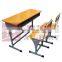 Durable Adjustable double desk chair , school classroom table chair for students