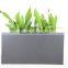 matt white rectangle garden use ply resin flower pot