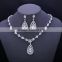 Cheap christmas jewelry gifts,AAA square stone wedding jewelry set