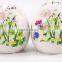 Flower Printed Porcelain Egg Shaker Ceramic Salt And Pepper Shakers