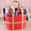 wholesale custom fancy leather wine gift storage basket