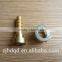 Brass straight hose barb fitting with cap
