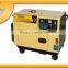 5KVA small three-phase portable silent diesel generator with double mufflers