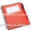 Plastic covered notebook with 70 striped sheets ballpoint pen